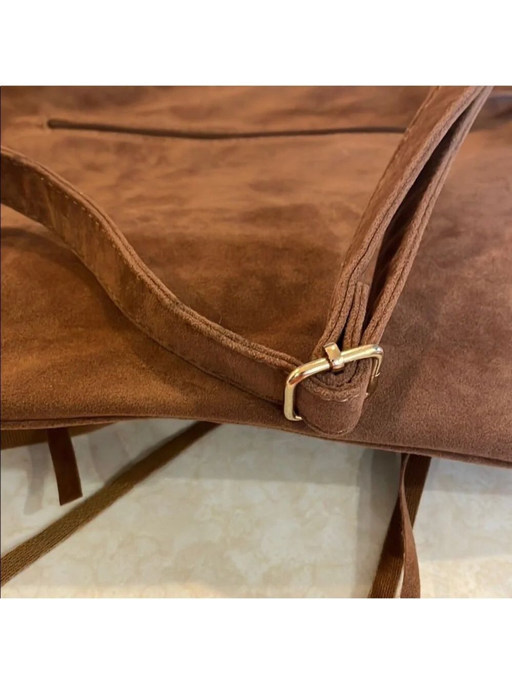 Brown Fringe Crossbody Bag, 11” x 11”, Adjustable Straps, NWOT - Picture 4 of 5